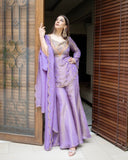 New Designer simar silk With Embroidery Work Top-Bottom And Dupatta Set