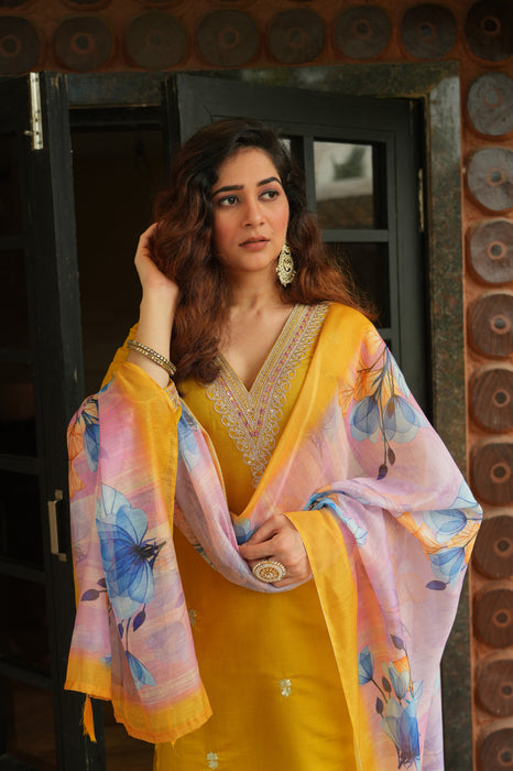 Roman Silk with Beautiful Embroidery With Sequence Work Salwar Kameez