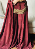 Heavy Natural Crep Silk Material With 5mm sequence Embroidery Work Salwar Kameez