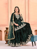 Pure heavy viscous velvet with heavy Coding Embroidery multi Needle sequence Work Salwar Kameez