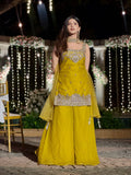 Designer Party Wear Sharara Suit With Embroidery And Sequins Work