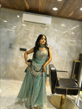 Designer Party Wear Sharara Suit With Embroidery And Sequins Work