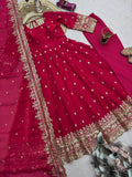Designer Party Wear Suit Heavy Fandy Silk Embroidery With Sequins Work