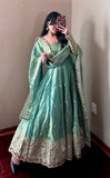Designer Party Wear Suit Heavy Fandy Silk Embroidery With Sequins Work