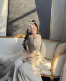 NEW Launching Designer Party Wear  Heavy Chinon Silk Plazzo Suit