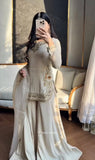 NEW Launching Designer Party Wear  Heavy Chinon Silk Plazzo Suit
