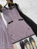 Heavy Natural Crep Silk With Bids Hand Work With Sequence Multi Needle Embroidery Work Salwar Kameez