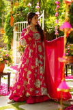 Designer Party Wear Heavy Faux Georgette Sharara Suit With Embroidery And Sequins Work