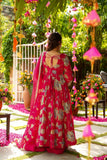 Designer Party Wear Heavy Faux Georgette Sharara Suit With Embroidery And Sequins Work