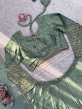 Perfect For Weddings Sangeet, Festive Wear Japan Satin Silk Lehenga Choli