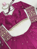 Japan Satin  Silk Designer Lehenga Choli With  Thread And Sequnce Work