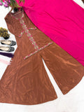 Heavy Natural Crep Silk Heavy Multi Needle Work Embroidery Sequence Work Salwar Kameez