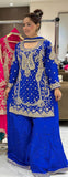 New Designer Party Wear Look Top Sharara Plazzo and Dupatta