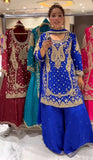 New Designer Party Wear Look Top Sharara Plazzo and Dupatta