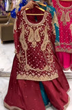 New Designer Party Wear Look Top Sharara Plazzo and Dupatta