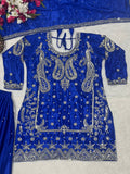 New Designer Party Wear Look Top Sharara Plazzo and Dupatta
