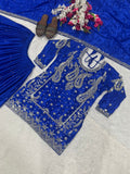 New Designer Party Wear Look Top Sharara Plazzo and Dupatta