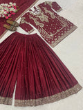 New Designer Party Wear Look Top Sharara Plazzo and Dupatta