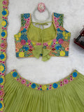 Designer Tabby Orgnza Silk Lehenga Choli With Thread And Sequnce Work