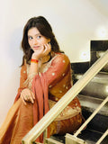 Designer Beautiful Heavy Fandy Silk Salwar Kameez Embroidery And Sequins Work