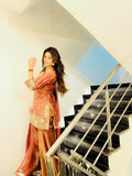 Designer Beautiful Heavy Fandy Silk Salwar Kameez Embroidery And Sequins Work