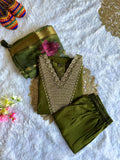 Roman Silk with Beautiful Embroidery With Sequence Work Salwar Kameez