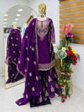 Beautiful Jimmy Cho fabric with Sequence Embroidery work Salwar Kameez
