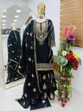 Beautiful Jimmy Cho fabric with Sequence Embroidery work Salwar Kameez