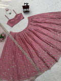 New Arrival Designer Japan Satin Silk Lehenga Choli With Sequnce Work