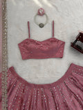 New Arrival Designer Japan Satin Silk Lehenga Choli With Sequnce Work