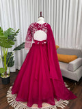 Latest Designer JMV Silk Lehenga Choli With Codeing Dori And Sequnce Work