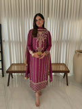 HEAVY NATURAL CREP SILK WITH MULTI NEEDLE EMBROIDERY SEQUENCE WORK SALWAR KAMEEZ