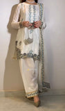 Pure heavy S.O silk Material with Embroidery work Beautiful Salwar Kameez