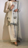 Pure heavy S.O silk Material with Embroidery work Beautiful Salwar Kameez