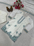 Pure heavy S.O silk Material with Embroidery work Beautiful Salwar Kameez
