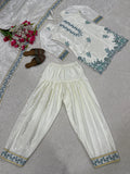 Pure heavy S.O silk Material with Embroidery work Beautiful Salwar Kameez