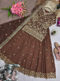 Party Wear Heavy Fox Georgette Top Lehenga And Dupatta Set With Heavy Embroidery Sequins Work