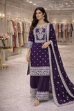 Designer Heavy Fandy Silk Plazzo Suit With Embroidery And Sequins Work