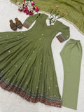Heavy NC Vichitra Silk With 5mm Sequence And Embroidery Work Salwar Kameez
