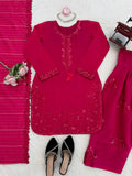 Designer Farshi Plazo Set With Mul Chanderi Silk Fabric