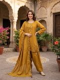 Designer Farshi Plazo Set With Mul Chanderi Silk Fabric