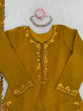 Designer Farshi Plazo Set With Mul Chanderi Silk Fabric