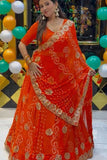 New Super hit Badhani print With Embroidery gotta Patti work Lehengha choli