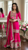 New Designer Party Wear Look Top-Plazzo and Dupatta With Heavy Embroidery Work