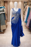 New Super Trending Embroidery Sequence work ready to wear saree with Embroidery Blouse