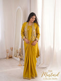 New Super Trending Party jacket with saree Ready to wear Embroidery work saree