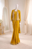 New Super Trending Party jacket with saree Ready to wear Embroidery work saree