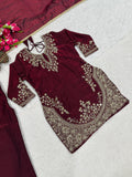 Heavy Fendy Silk Material With 5mm Sequence Embroidery Work Salwar Kameez