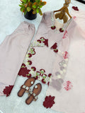 Roman Glass with Embroidery Sequence And Multi Work Beautiful Salwar Kameez