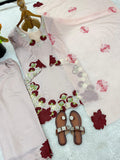 Roman Glass with Embroidery Sequence And Multi Work Beautiful Salwar Kameez